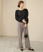 【オケージョン】HIGH WAISTED SLACKS WITH BELT
