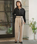 【オケージョン】HIGH WAISTED SLACKS WITH BELT