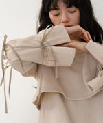 SLEEVE RIBBON SWEAT ONEPIECE