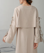 SLEEVE RIBBON SWEAT ONEPIECE