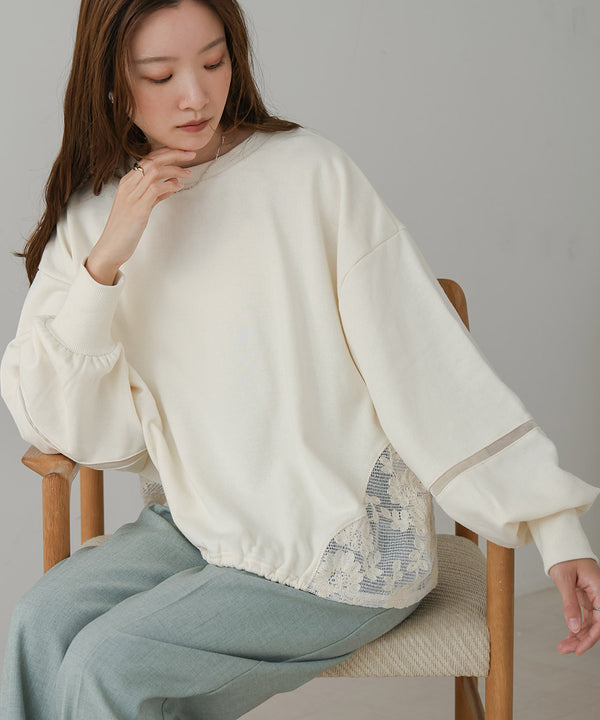 SIDE LACE SWEAT