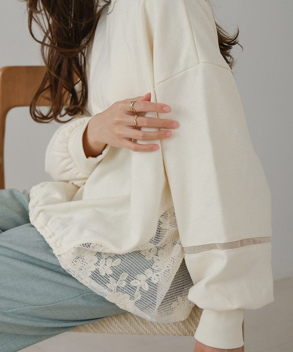 SIDE LACE SWEAT