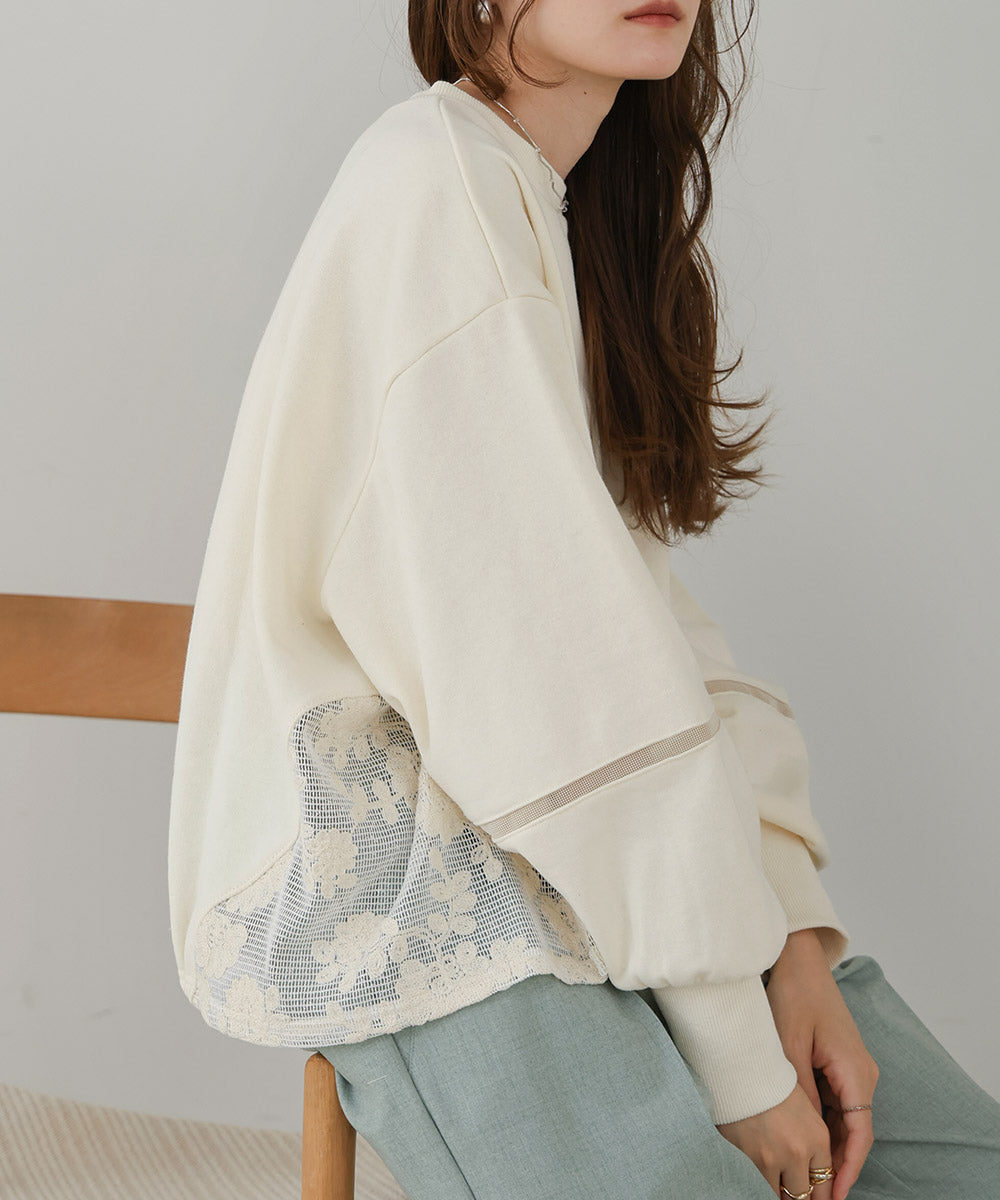 SIDE LACE SWEAT