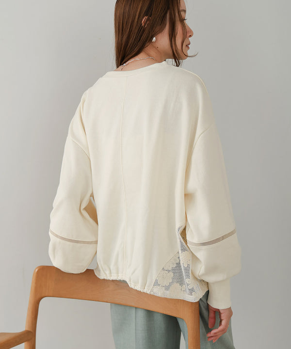SIDE LACE SWEAT