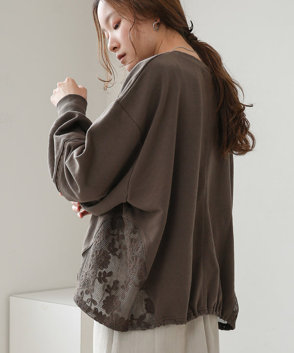 SIDE LACE SWEAT
