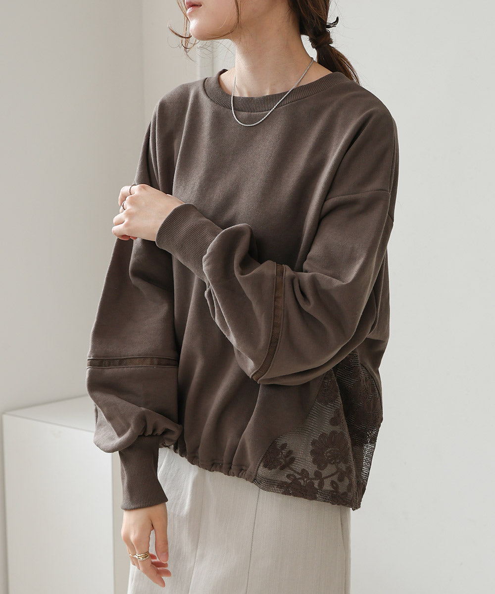 SIDE LACE SWEAT