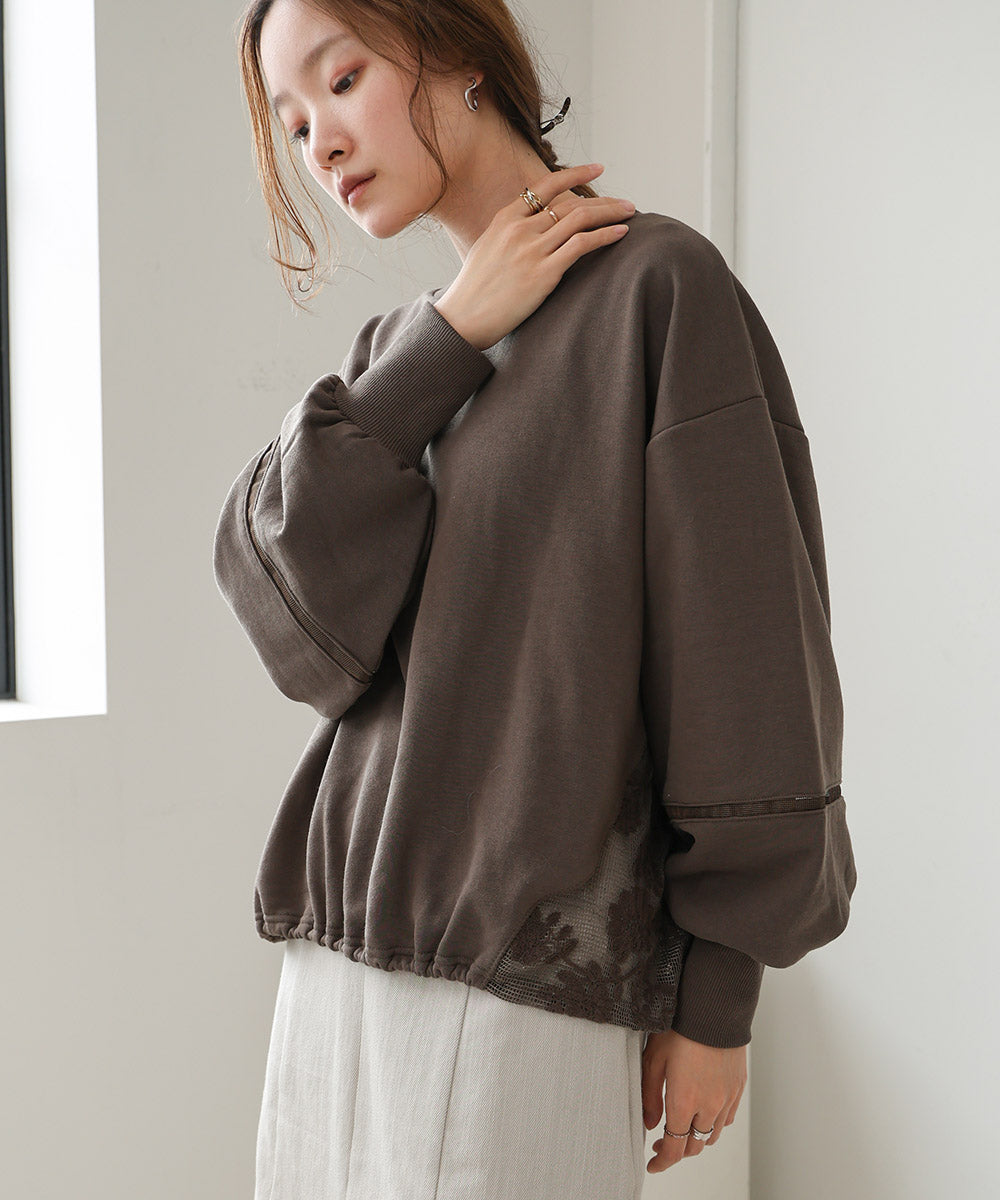 SIDE LACE SWEAT