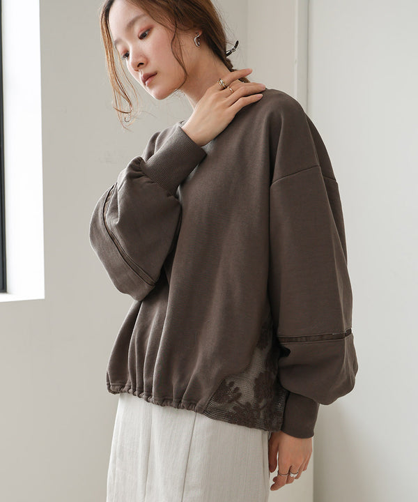 SIDE LACE SWEAT