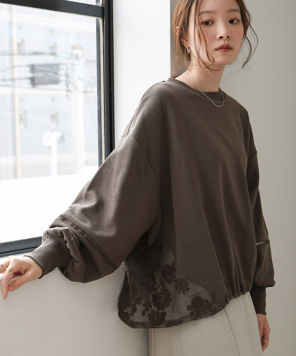 SIDE LACE SWEAT
