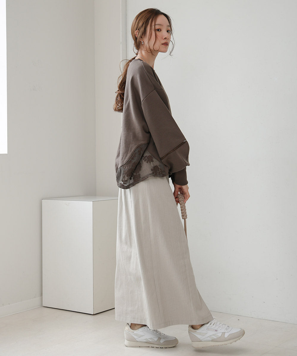 SIDE LACE SWEAT