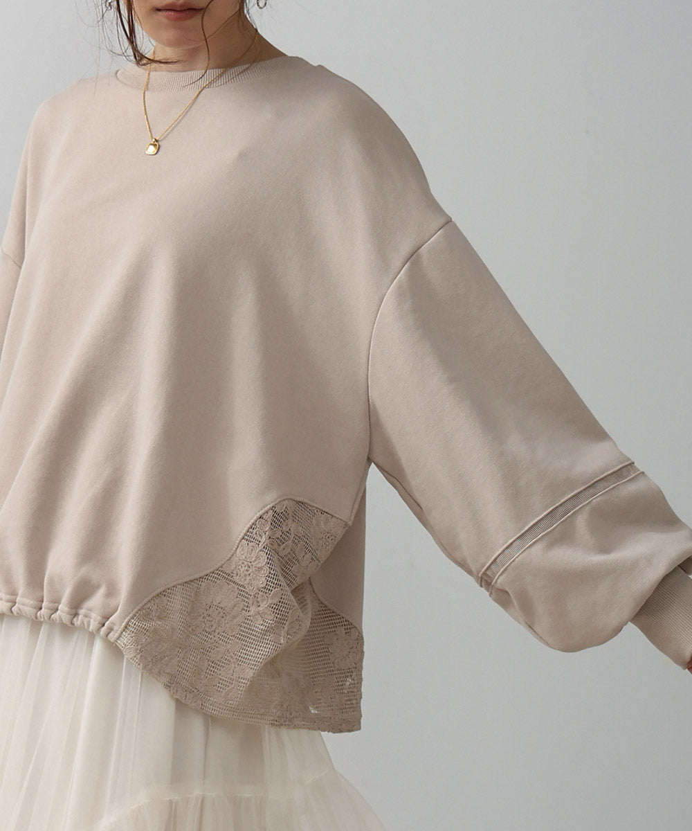 SIDE LACE SWEAT