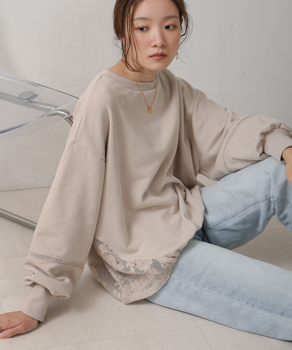 SIDE LACE SWEAT