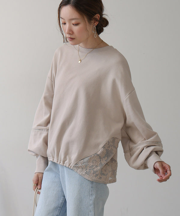 SIDE LACE SWEAT