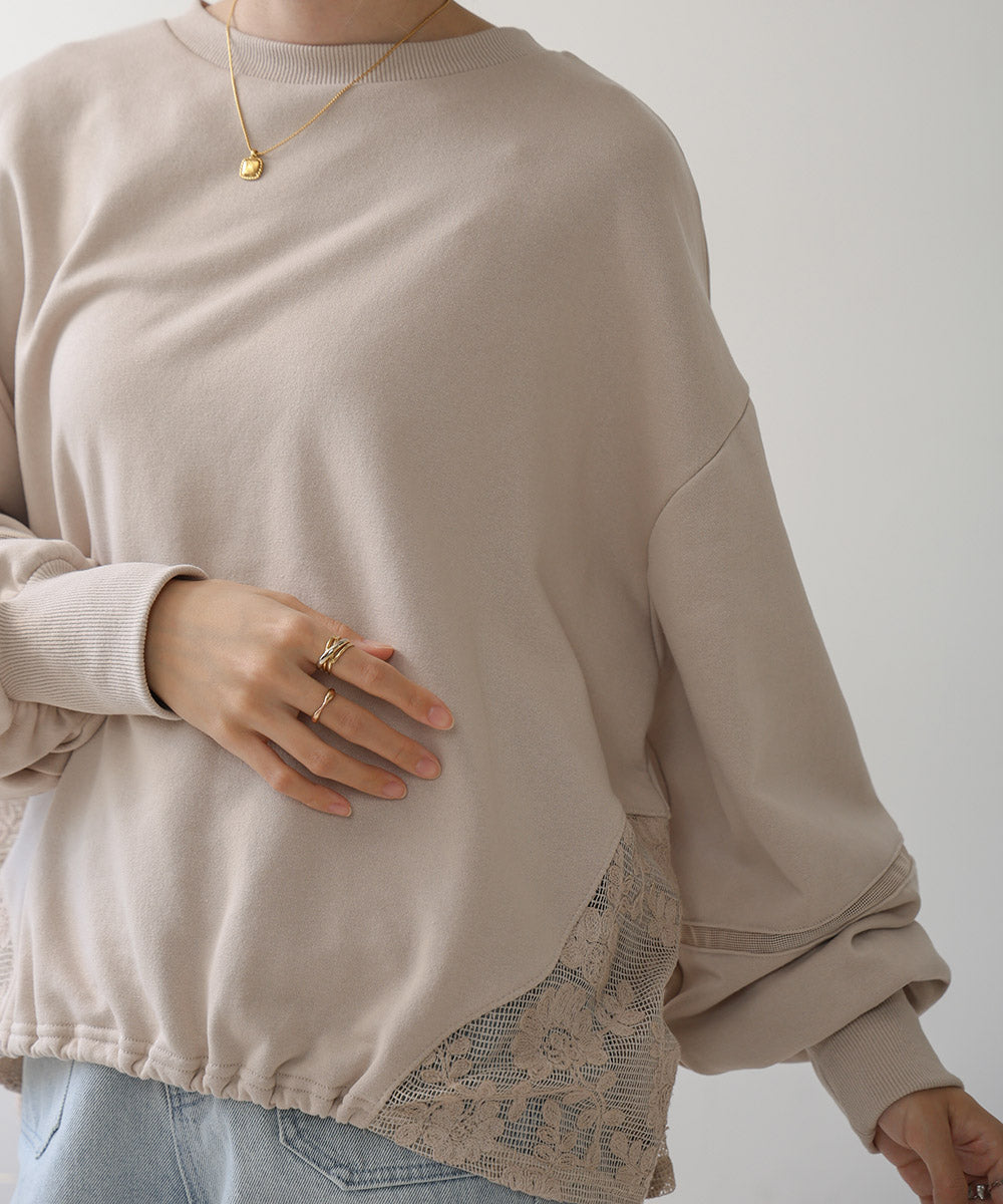 SIDE LACE SWEAT