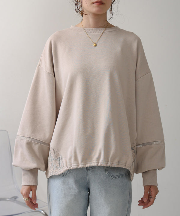SIDE LACE SWEAT