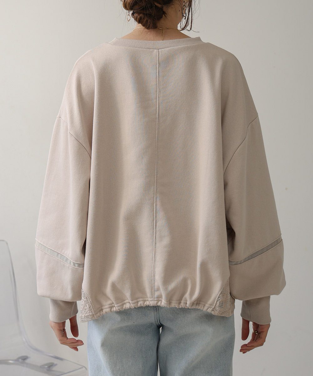 SIDE LACE SWEAT