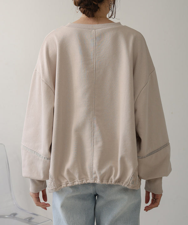 SIDE LACE SWEAT