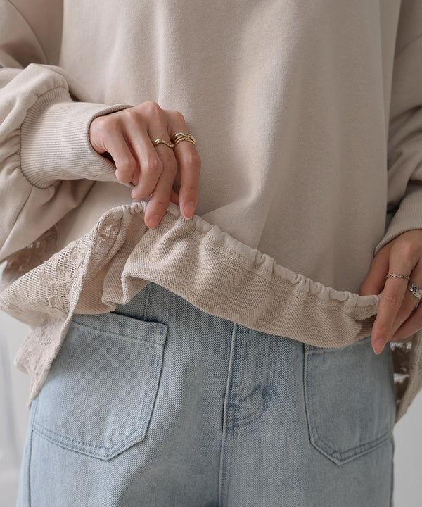 SIDE LACE SWEAT