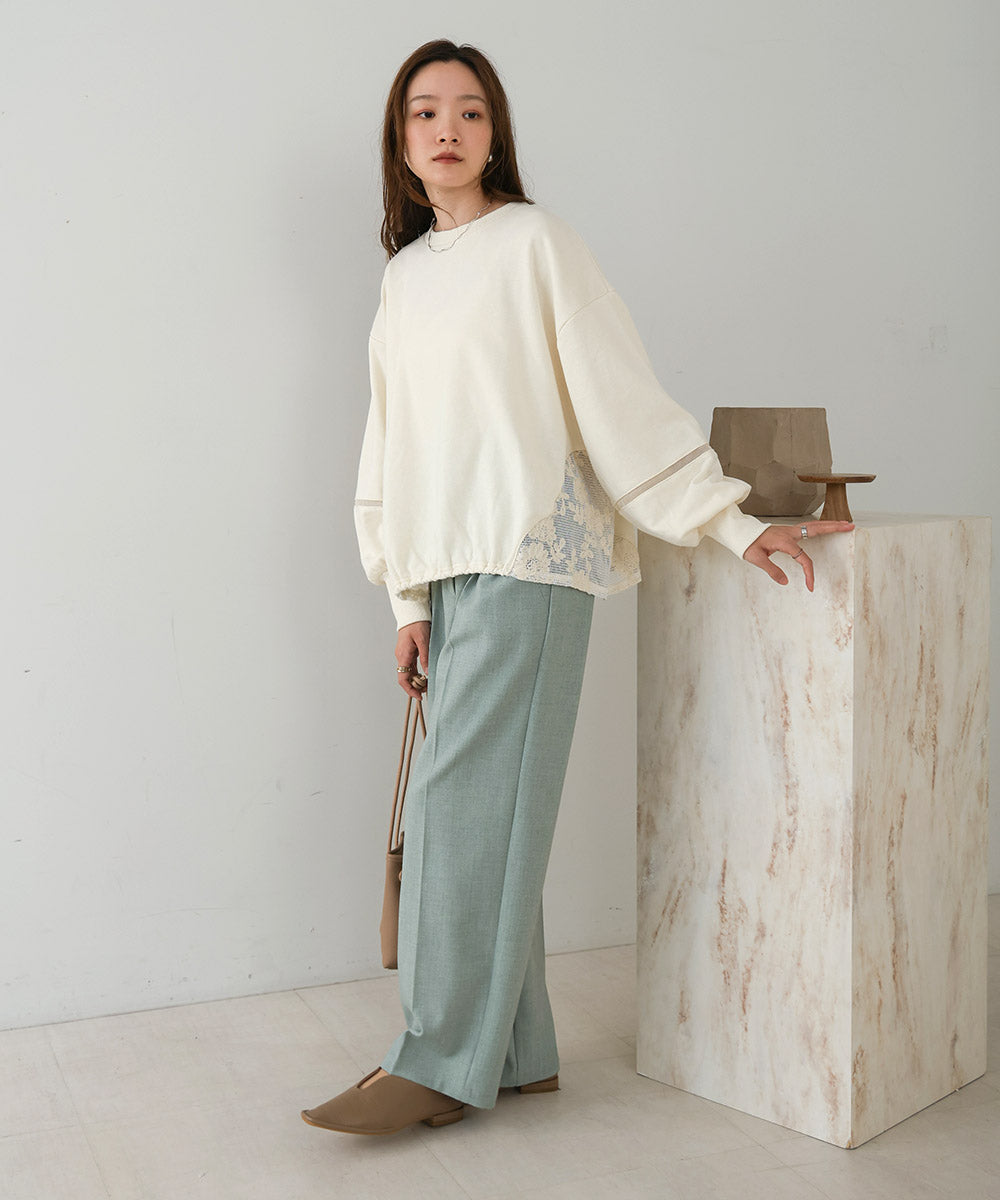SIDE LACE SWEAT