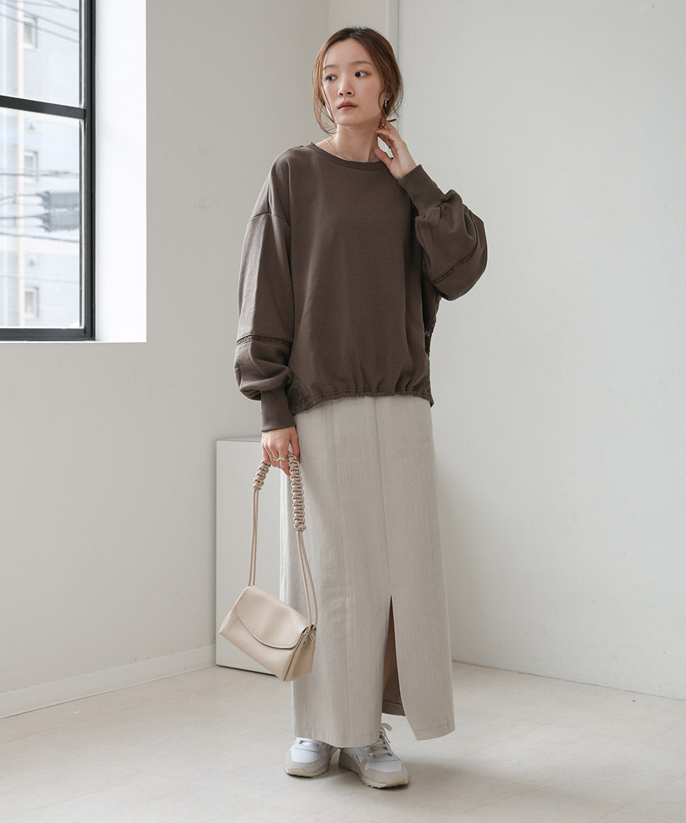 SIDE LACE SWEAT