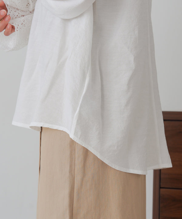 BIG COLLAR LACE BLOUSE