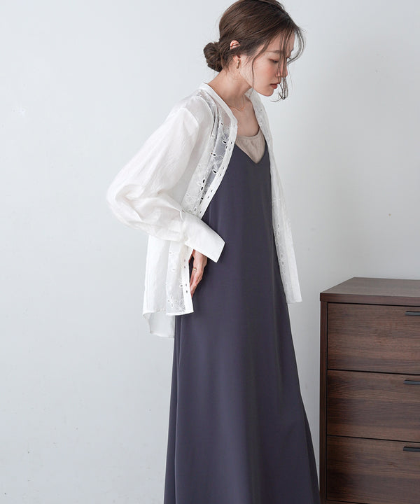 FRONT EMBROIDERY LACE BLOUSE