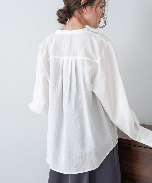 FRONT EMBROIDERY LACE BLOUSE
