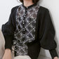 FRONT EMBROIDERY LACE BLOUSE