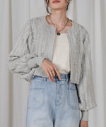 FRINGE DOUBLE ZIP CARDIGAN TOPS