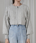 FRINGE DOUBLE ZIP CARDIGAN TOPS