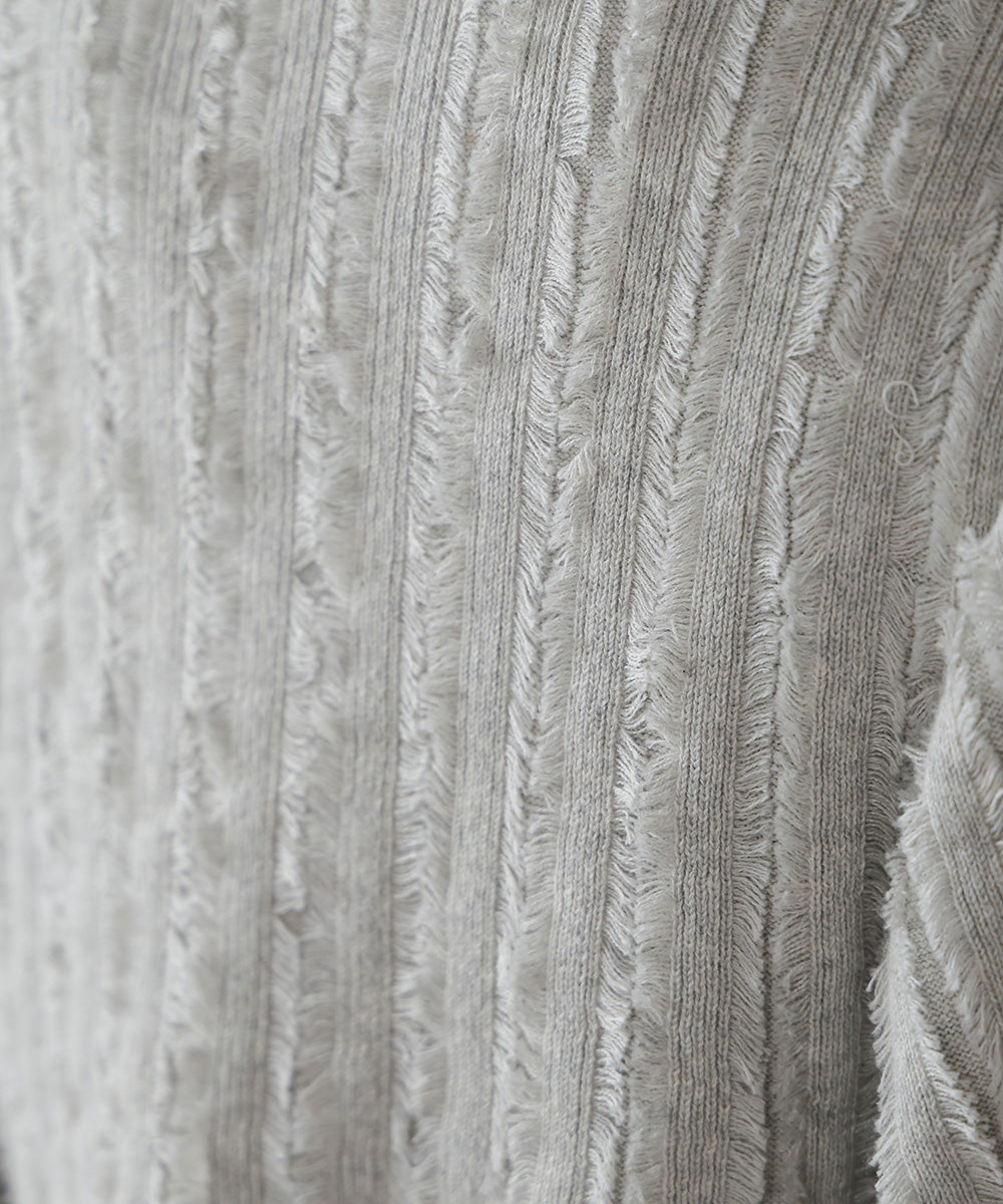 FRINGE DOUBLE ZIP CARDIGAN TOPS