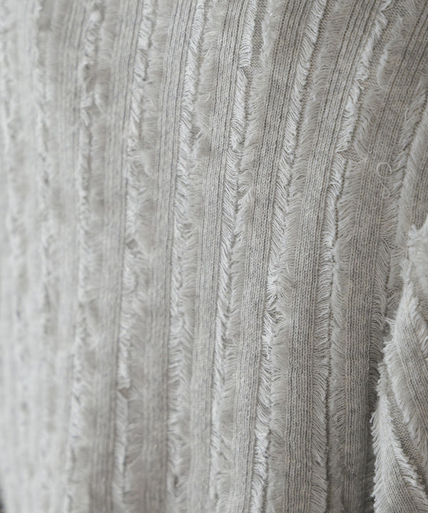 FRINGE DOUBLE ZIP CARDIGAN TOPS