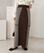 ●nao×Bab●PATTERN MIX KNIT SKIRT