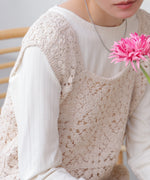 【XS~M 低身長向けサイズあり】クロシェロングワンピース