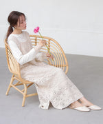 【XS~M 低身長向けサイズあり】クロシェロングワンピース