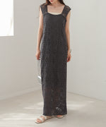 【XS~M 低身長向けサイズあり】クロシェロングワンピース