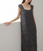 【XS~M 低身長向けサイズあり】クロシェロングワンピース