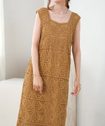 【XS~M 低身長向けサイズあり】クロシェロングワンピース