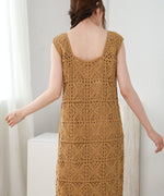 【XS~M 低身長向けサイズあり】クロシェロングワンピース