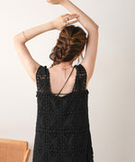 【XS~M 低身長向けサイズあり】クロシェロングワンピース