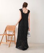 【XS~M 低身長向けサイズあり】クロシェロングワンピース