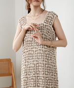 【XS~M 低身長向けサイズあり】クロシェロングワンピース