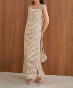 【XS~M 低身長向けサイズあり】クロシェロングワンピース