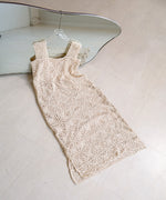 【XS~M 低身長向けサイズあり】クロシェロングワンピース