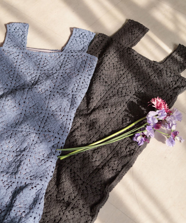 【XS~M 低身長向けサイズあり】クロシェロングワンピース