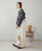 SLEEVE RIBBON SHEER BLOUSE