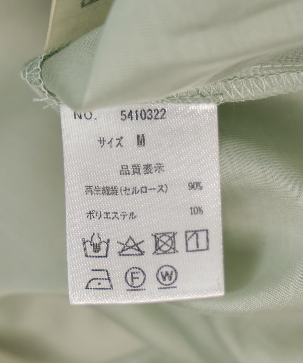 SLEEVE RIBBON SHEER BLOUSE