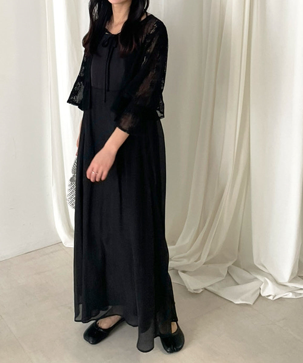 LACE BOLERO + CAMI ONEPIECE SET