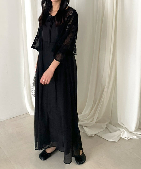 LACE BOLERO + CAMI ONEPIECE SET