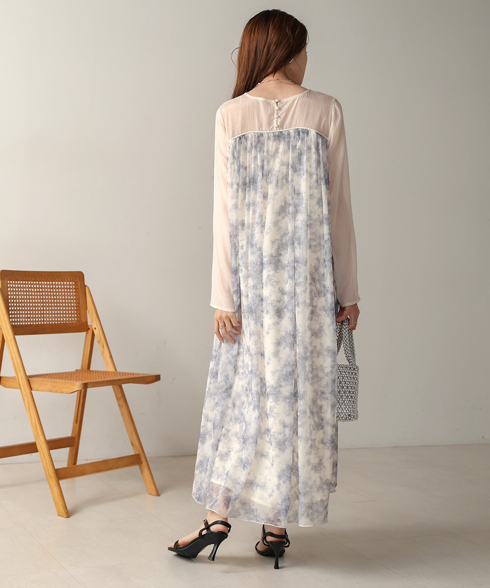 LAYERED NUANCE PATTERN ONEPIECE